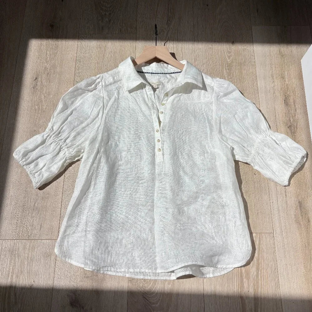 Anthropologie The Tallulah Double Puff-sleeve Blouse by Pilcro